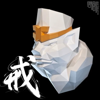 Monk Pig paper model,Papercraft ,Journey to the West, Low poly , PDF Papercraft , fantasy Model , low poly , polygonal , decoration