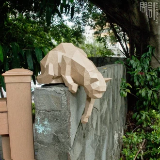 Curious Cat paper Model , Papercraft , DIY , Low poly , Cat Model , PDF Papercraft ,Curious Cat , Cat low poly