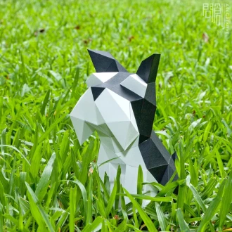 Little Schnauzer paper model ,Papercraft , DIY , Low poly , PDF Papercraft , Schnauzer Model , Schnauzer low poly , Schnauzer
