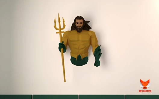 Aquaman Papercraft, PDF Template, DIY 3d Model, FanArt, Paper Sculpture, Low Poly, Pepakura Craft, Manualidad