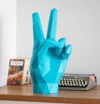 Peace 3dpapercraft. You get a PDF digital file with templates and instructions for this DIY (do it yourself) sculpture.