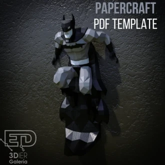 Batman Papercraft Design with PDF templates to build by hand, Paper art and craft for home decoration, DIY, 3DIER, Papercraft Templates, Low Poly