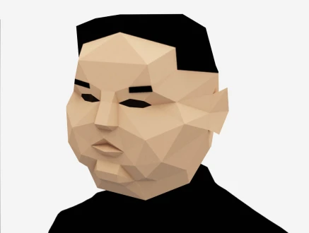 Kim Jong-Un Mask, 3D Paper Craft Template, Halloween Mask, DIY Politician Head, Instant Pdf download, DIY Printable Paper Mask