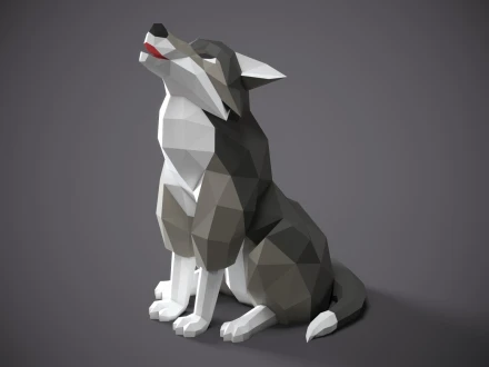 Wolf Papercraft PDF template DIY