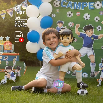 Oliver, Player Soccer, Football 3D, Balloon, Futbolista Papercraft PDF Template For office, Room, Decor, DIY gift for friends, family, Low poly Paper, Paper Craft 3D kit by SoPhiaPrintD