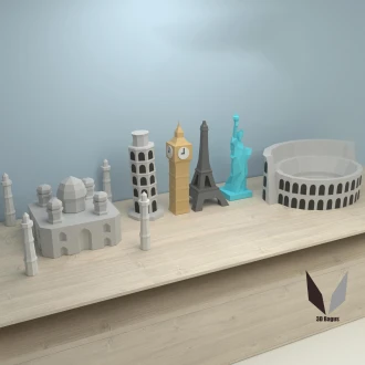 World Landmark pack 3D papercraft | DIY paper sculpture | Paper model pattern | Low poly | PDF pattern | origami | home decor