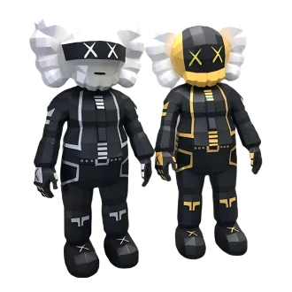 Kaws Daft Punk PDF Papercraft Templates, Paper Art and Craft for Home Decor, DIY, 3DIER, PDF Patterns, Papercraft Templates, Low Poly