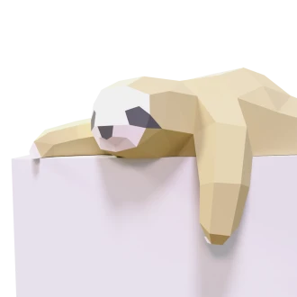 Sloth Sleeping Papercraft, Lowpoly Papercraft, Fovea - Papercraft - Nonitt