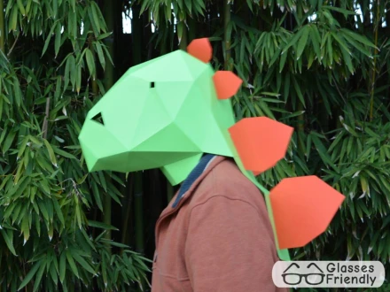Dinosaur Mask - Stegosaurus Pattern | Instant Download | Dinosaur Party | Dino Mask