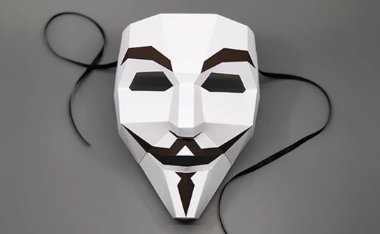 Guy Fawkes | Full Mask - DIY papercraft (PDF Template Download)