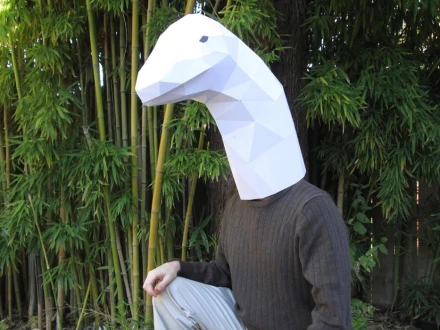 Brontosaurus Mask: Paper + Glue + Our DIY Pattern = This Fun Mask! | Halloween Mask | Dinosaur Mask | DIY Mask