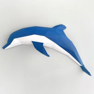 Dolphin 3D Wall Decor Low poly Papercraft, DIY, PDF