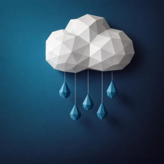 Cloud 3D Wall Decor Low poly Papercraft, DIY, PDF