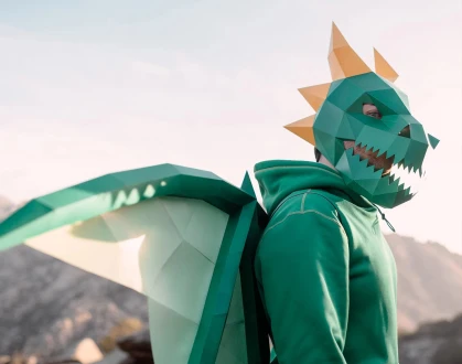 Dragon Wings | DIY Paper Wings, Printable Template, Papercraft, 3D Mask, Polygon, Low Poly, Geometric, Costume, Pattern, PDF Download