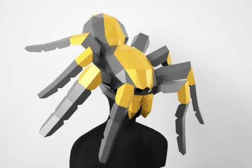 3D Paper Tarantula Mask: DIY Spider Costume (PDF Pattern)