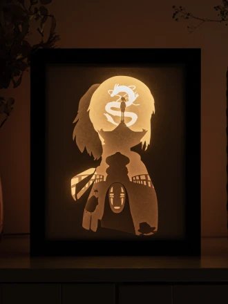 Spirited Away DIY Layered 3D Lightbox Papercut Template | Digital Lightbox Art for Home Decor, Shadow Box SVG PDF