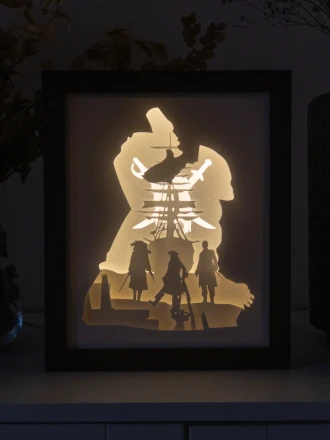 Pirates of the Caribbean DIY Layered 3D Lightbox Papercut Template | Digital Lightbox Art for Home Decor, Shadow Box SVG PDF