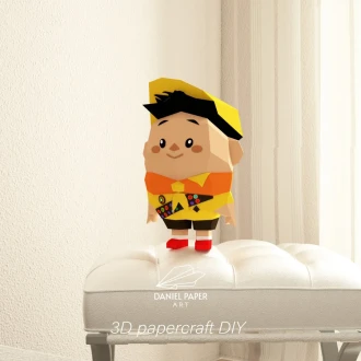 Russell Up Movie Template, DIY 3d Model, FanArt, Paper Sculpture, Low Poly, Pepakura, Craft, Manualidad, Paper Art