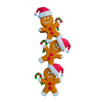 Gingerbread Cookies Low Poly Papercraft