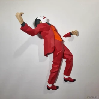 DIY Papercraft Joker, 3D Room Decor, Low Poly, 3D Papercraft PDF. Template For Creating 3D Joker, 3D Joker,Gift, Origami, Papercraft, Lowpoly Papercraft, MiguelART