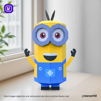 Minion Kevin, Despicable Me, Walt Disney Papercraft Low Poly 3d DIY Kenart10