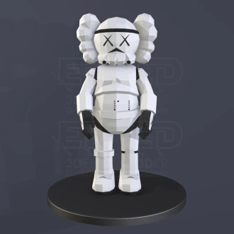 Kaws Stormtroopers PDF Papercraft Templates, Paper Art and Craft for Home Decor, DIY, 3DIER, PDF Patterns, Papercraft Templates, Low Poly