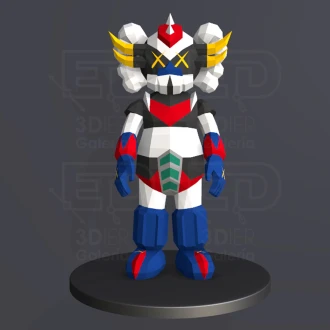 Kaws Grendizer PDF Papercraft Templates, Paper Art and Craft for Home Decor, DIY, 3DIER, PDF Patterns, Papercraft Templates, Low Poly