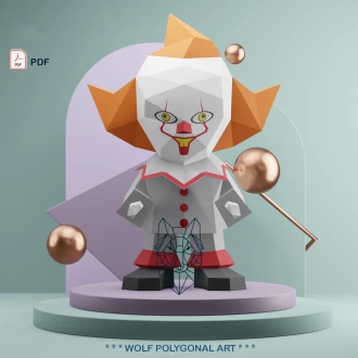 Chibi Pennywise Mini Figure – Adorable Spooky Clown Style