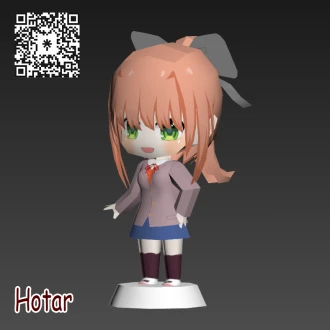 [Doki Doki Literature Club] Monika Chibi Papercraft