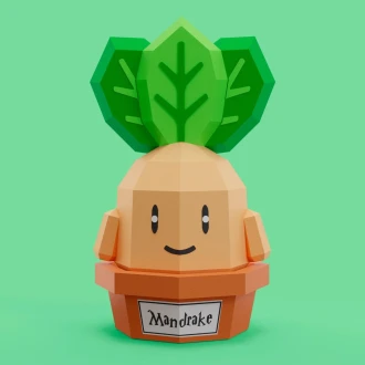 Mandrake 3D Digital Template PDF | DIY Papercraft | Harry Potter | Instant Download |