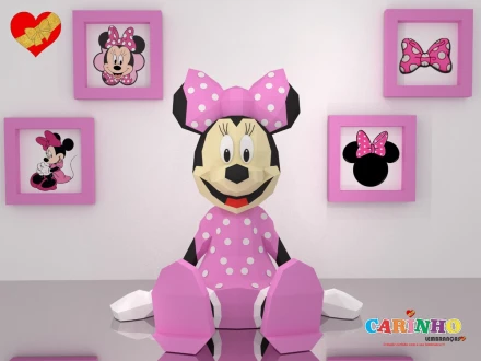 Minnie Low Poly Papercraft