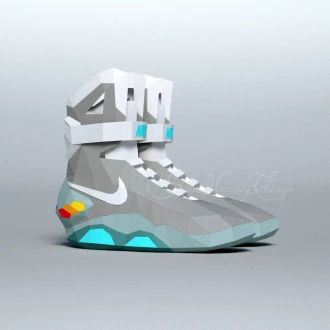 DIY 3d papercraft Back To The Future Shoes PDF Templates Low Poly SweetHeartyThings