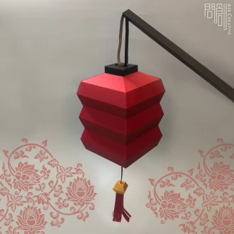 Chinese square Lantern, Papercraft , DIY , Low poly , PDF Papercraft , Lantern Model , Lantern low poly