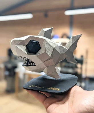 Wobble Shark (Scan) Papercraft, Lowpoly Papercraft, Fovea - Papercraft - Nonitt
