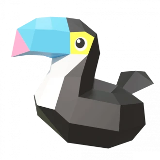 Toutican Buoy (Toucan Buoy) Papercraft, Lowpoly Papercraft, Fovea - Papercraft - Nonitt