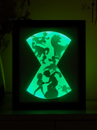 Ben 10 DIY Layered 3D Lightbox Papercut Template | Digital Lightbox Art for Home Decor, Shadow Box SVG PDF