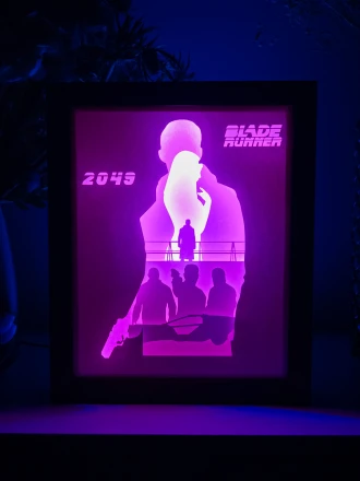 Blade Runner DIY Layered 3D Lightbox Papercut Template | Digital Lightbox Art for Home Decor, Shadow Box SVG PDF