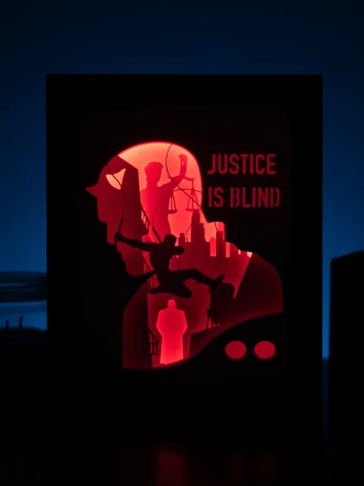 Daredevil DIY Layered 3D Lightbox Papercut Template | Digital Lightbox Art for Home Decor, Shadow Box SVG PDF