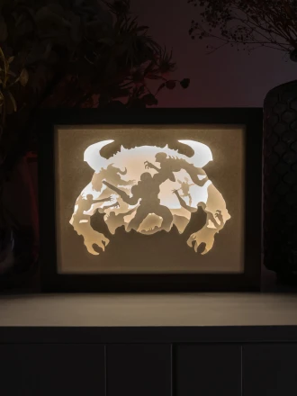 Doom DIY Layered 3D Lightbox Papercut Template | Digital Lightbox Art for Home Decor, Shadow Box SVG PDF