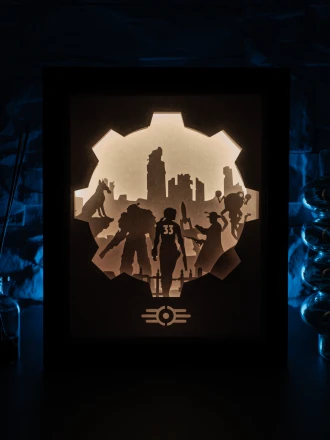 Fallout DIY Layered 3D Lightbox Papercut Template | Digital Lightbox Art for Home Decor, Shadow Box SVG PDF