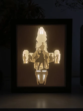 Firefly DIY Layered 3D Lightbox Papercut Template | Digital Lightbox Art for Home Decor, Shadow Box SVG PDF