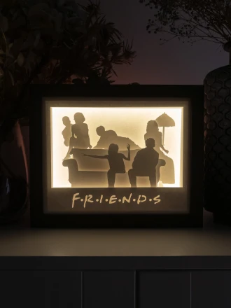 Friends DIY Layered 3D Lightbox Papercut Template | Digital Lightbox Art for Home Decor, Shadow Box SVG PDF