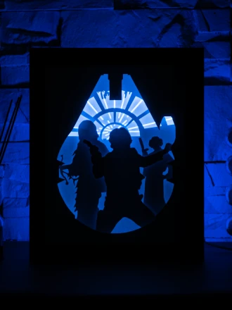 Star Wars Han Solo DIY Layered 3D Lightbox Papercut Template | Digital Lightbox Art for Home Decor, Shadow Box SVG PDF
