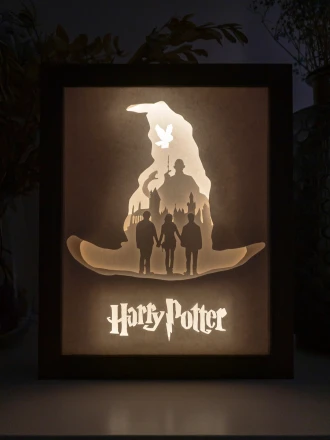 Harry Potter DIY Layered 3D Lightbox Papercut Template | Digital Lightbox Art for Home Decor, Shadow Box SVG PDF