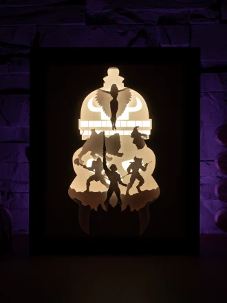He-Man DIY Layered 3D Lightbox Papercut Template | Digital Lightbox Art for Home Decor, Shadow Box SVG PDF
