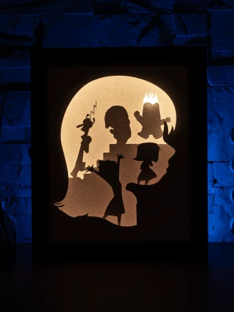 Inside Out DIY Layered 3D Lightbox Papercut Template | Digital Lightbox Art for Home Decor, Shadow Box SVG PDF