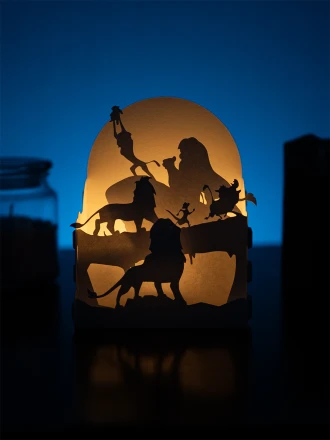 Lion King DIY Layered 3D Lantern Papercut Template | Digital Lightbox Art for Home Decor, Shadow Box SVG PDF