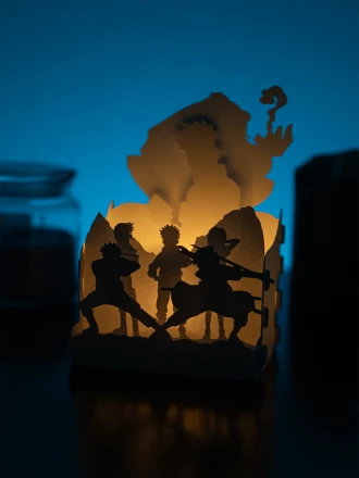Naruto DIY Layered 3D Lantern Papercut Template | Digital Lightbox Art for Home Decor, Shadow Box SVG PDF