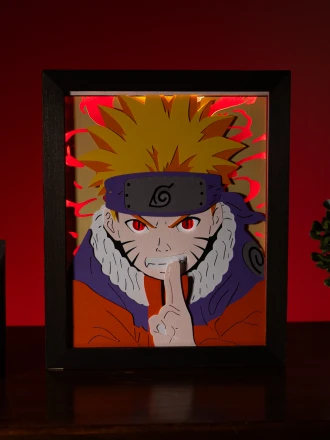 Naruto DIY Color Layered 3D Lightbox Papercut Template | Digital Lightbox Art for Home Decor, Shadow Box SVG PDF