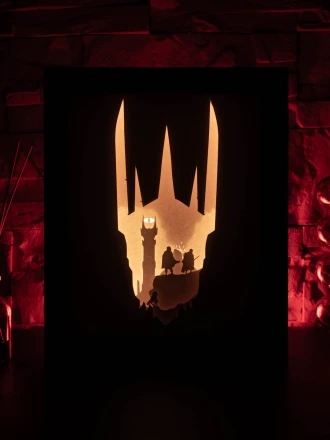 The Lord of the Rings | Sauron DIY Layered 3D Lightbox Papercut Template | Digital Lightbox Art for Home Decor, Shadow Box SVG PDF